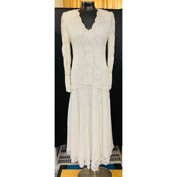 Vintage Lillie Rubin Beaded Dress use as wedding dress Size Small - Picture 2 of 11